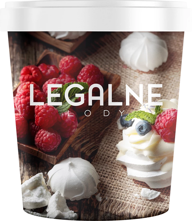 Śmietanka z maliną i bezą